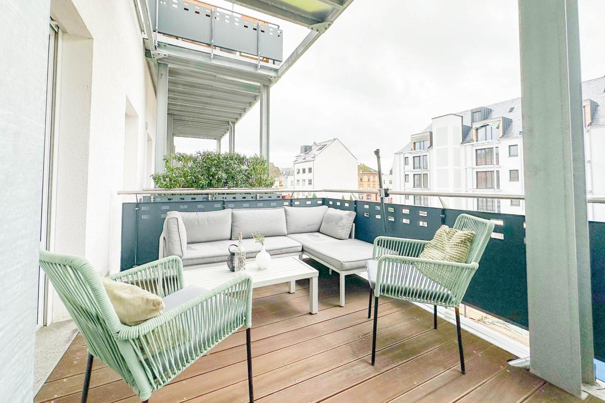 Modernes Trierer Cityloft Mit Grossem Balkon Экстерьер фото