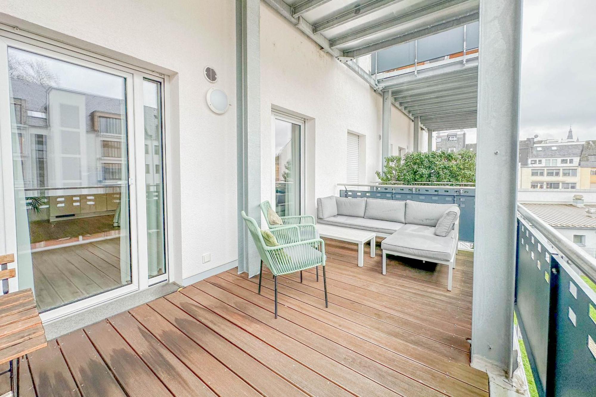 Modernes Trierer Cityloft Mit Grossem Balkon Экстерьер фото